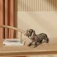 thumbnail image 6 of 8'' Dachshund Figurines, Bronze Dog Statue, Puppy Sculpture, Wiener Dog Decor, Gifts for Dog Loving Friends, 6 of 7