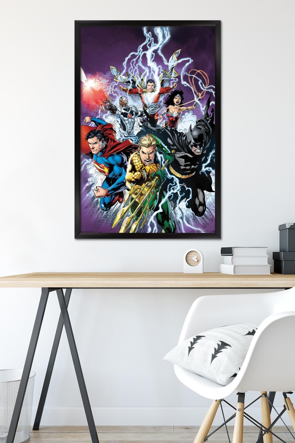 DC Comics - Justice League - Bolts Wall Poster, 22.375" x 34", Framed