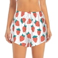 thumbnail image 2 of Fotbe Strawberries Womens High Waist Running Shorts Athletic Workout Quick Dry Shorts for Women with Pockets Gym Yoga Summer Shorts-Small, 2 of 9