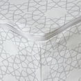 thumbnail image 4 of Abstract Rectangle Pouf, Floral Geometric Tesselation Intricate Simplistic Oriental Print, Under Desk Foot Stool for Living Room Office Ottoman with Cover, 25", Pale Purpleblue Coconut, by Ambesonne, 4 of 4
