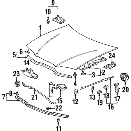 Genuine OE Acura Lock Assembly - 74120-SW5-505