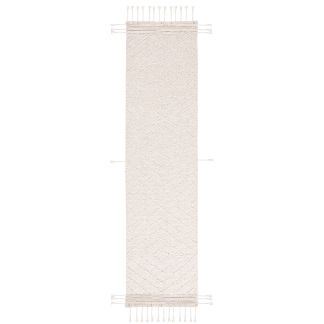 SAFAVIEH Natura Wilton Geometric Striped Area Rug, Ivory/Black, 4' x 6'