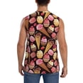 thumbnail image 4 of Fotbe Ice Cream Cake Men's Camiseta sin Mangas Estampada para Hombres, Playera Casual para Gimnasio, Entrenamiento, Playa-Medium, 4 of 7