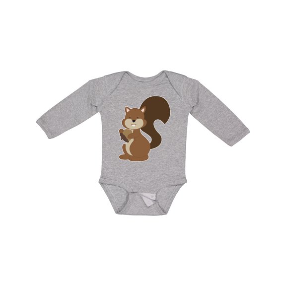 Inktastic Squirrel Boys or Girls Long Sleeve Baby Bodysuit