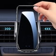 thumbnail image 6 of New Car Mobile Phone Stand, Wireless Charging, General Navigation Mount, Automotive Electronics, Fast Induction Clamping, 360° Rotation, Adjustable Position, Fits All Phones, Black & Silver, 6 of 7