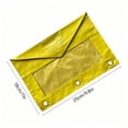 thumbnail image 3 of Roiihwy Pencil Pouch for 3 Ring Binder, Yellow Binder Pencil Case Bulk with Zipper & Clear Window, Big Capacity Pencil Bag for Office Classroom Supplies on Clearence, 3 of 6