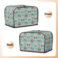 thumbnail image 7 of Toaster Covers 2 Slice, mailer Stamp Pattern Waterproof Bread Machine Cover Fits for Standard 2 Slice Toasters, Home Decor Toaster Protection with Hanging Rope, 7 of 7