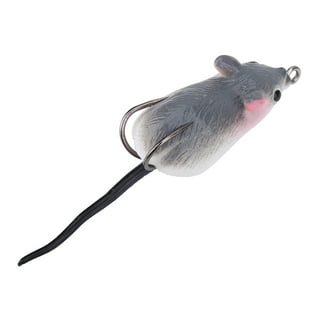 Soft Rubber Mouse Fishing Lures Baits Top Water Tackle Hooks Bass Bait -  1Pc 