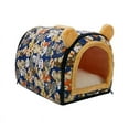 thumbnail image 3 of Cama para gatos para gatos de interior, casa para perros, tienda para gatos, cueva lavable para otoño/invierno azul, 3 of 8