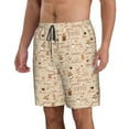 thumbnail image 2 of Goofa Coffee Time Printed Mens Swim Trunks Summer Quick Dry Short Beach Swimwear Bathing Suits-, 2 of 9