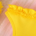 thumbnail image 4 of kaprioy Toddler Girl Clothes 2T 3T 4T 5T 6T 7T 8T Toddler Baby Girls Summer Clothes Outfits Ruffle Sleeveless Top Shirt Cute Shorts Set, 4 of 6