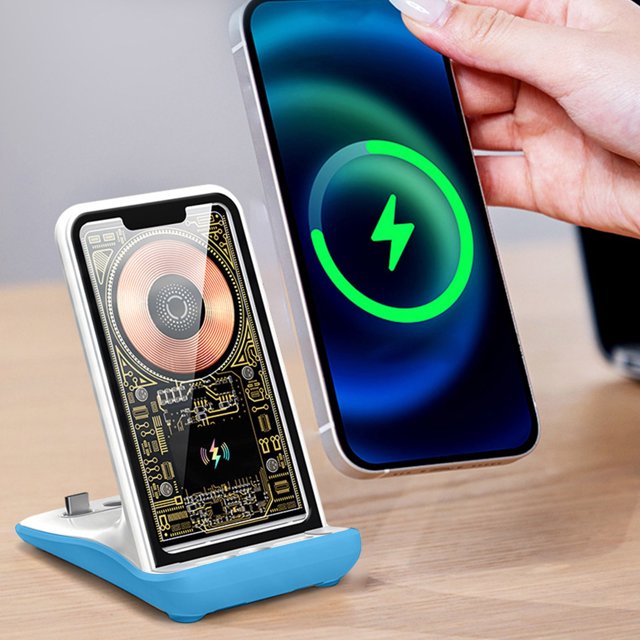 Cargador inalámbrico de 15 W, 100 W, succión magnética, carga rápida, disipación de calor, seguimiento horizontal y vertical, carga inalámbrica por inducción automática.