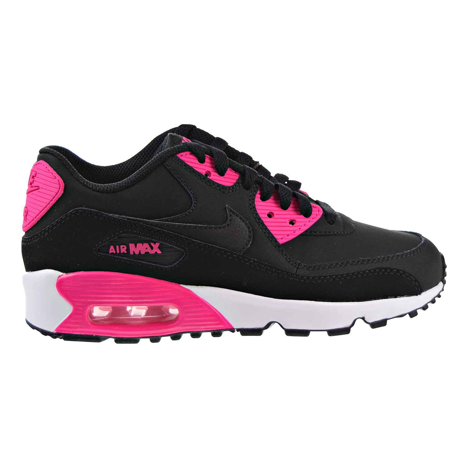 Nike Air Max 90 LTR(GS) Kid's Shoes Black/Pink Prime/White 833376-010 - Walmart.com