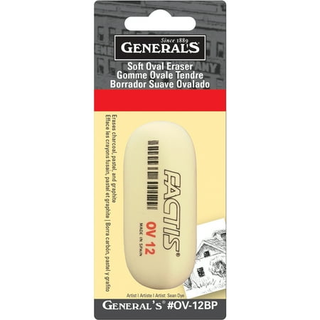 Generals Eraser - General's Factis Oval White Soft Eraser