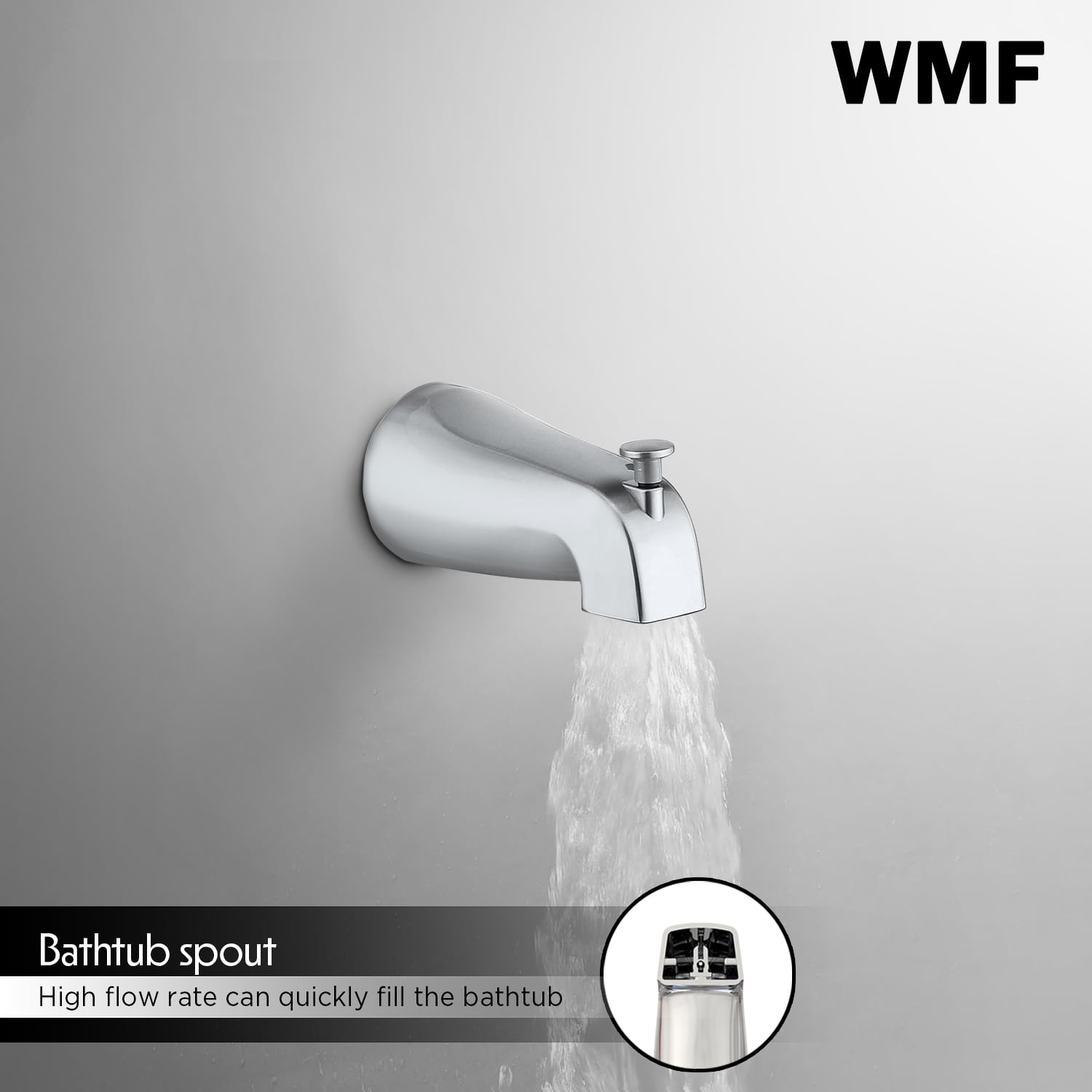 WMF Metal Silver 2 Handle Tub and Shower Faucet
