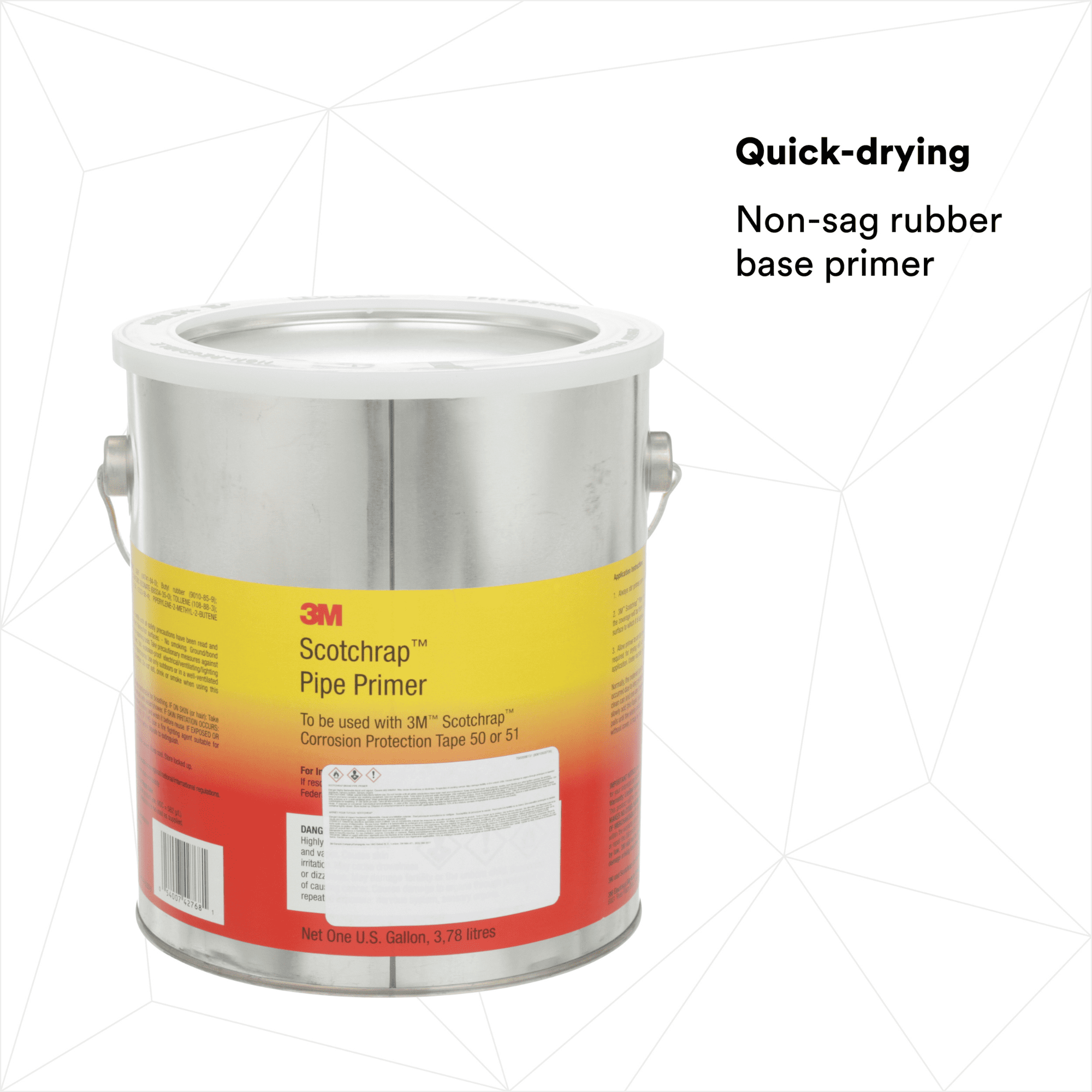 3M Scotchrap Pipe Primer: 1 gallon can (Black) 7000006131