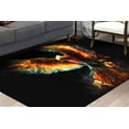 thumbnail image 2 of Phoenix Rugs, Black Rugs, Trendy Rugs, Animal Rugs, Thin Rug, Machine Washable Rug, Wall Hanging Rug, Gift Rug, Printed Rug, Wedding Rug, 1.7'x2.3' - 50x70 cm, 2 of 8