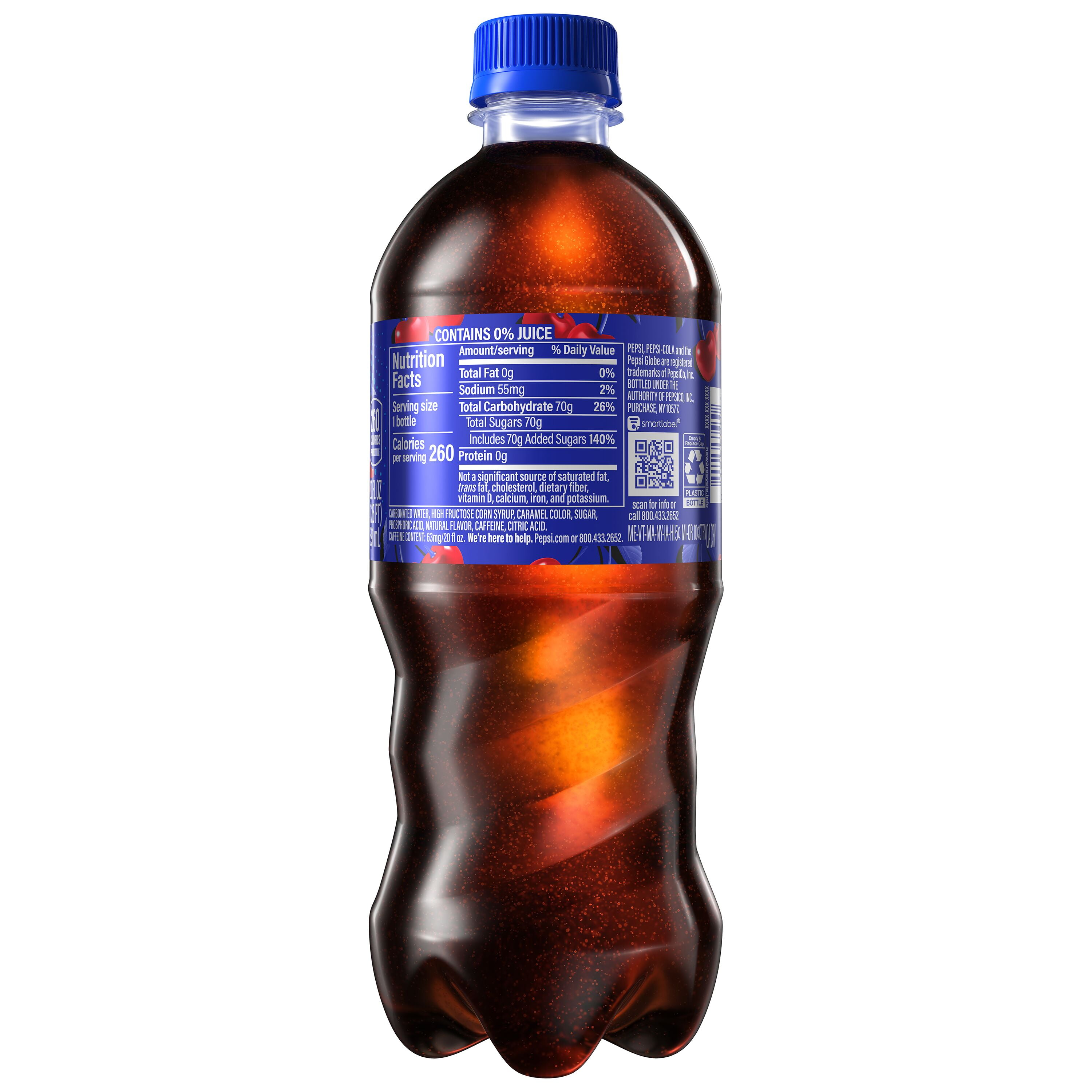 (4 pack) Pepsi Cola Wild Cherry Soda Pop, 20 oz Bottle
