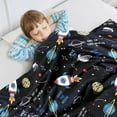 thumbnail image 3 of Toddler Fleece Space Blanket for Boys Kids 3D Space Rocket Planets Soft Throw Blanket Birthday Christmas Halloween Space Decor for Children 60"x80", 3 of 6