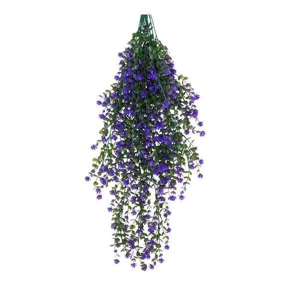 Artificial Hanging Flowers 2-Pack - Outdoor for Porch, Garden & Window Box - Greenery Vines for Wedding, Farmhouse & Party Decor Indoor/Outdoor Use