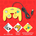 thumbnail image 2 of Old Skool GameCube / Wii Compatible Controller - Yellow/Purple Special Edition, 2 of 8