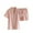 Pink, variant on Gfyviroh Women 2 Piece Pajamas Sets Turn-down Collar Button Short Sleeve Tops and Shorts Outfits Comfortable Pocket Plaid Short Loungewear Sets