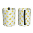 thumbnail image 2 of Zufioo Yellow Rubber Duck Print Car Trash Can, Car Accessories Trash Can with Velcro Webbing, Suitable for Various Car Models, 2 of 7