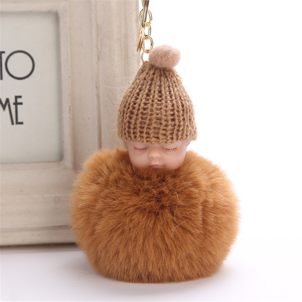 Frehsky keychain accessories 8CM Cute Doll Keychain Pendant Women Key