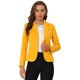 thumbnail image 1 of AllegK ChaqueDe Traje De ChaqueElástiCon Cuello De SolaPaOficiDe Trabajo PaMujer Amarillo S, 1 of 5