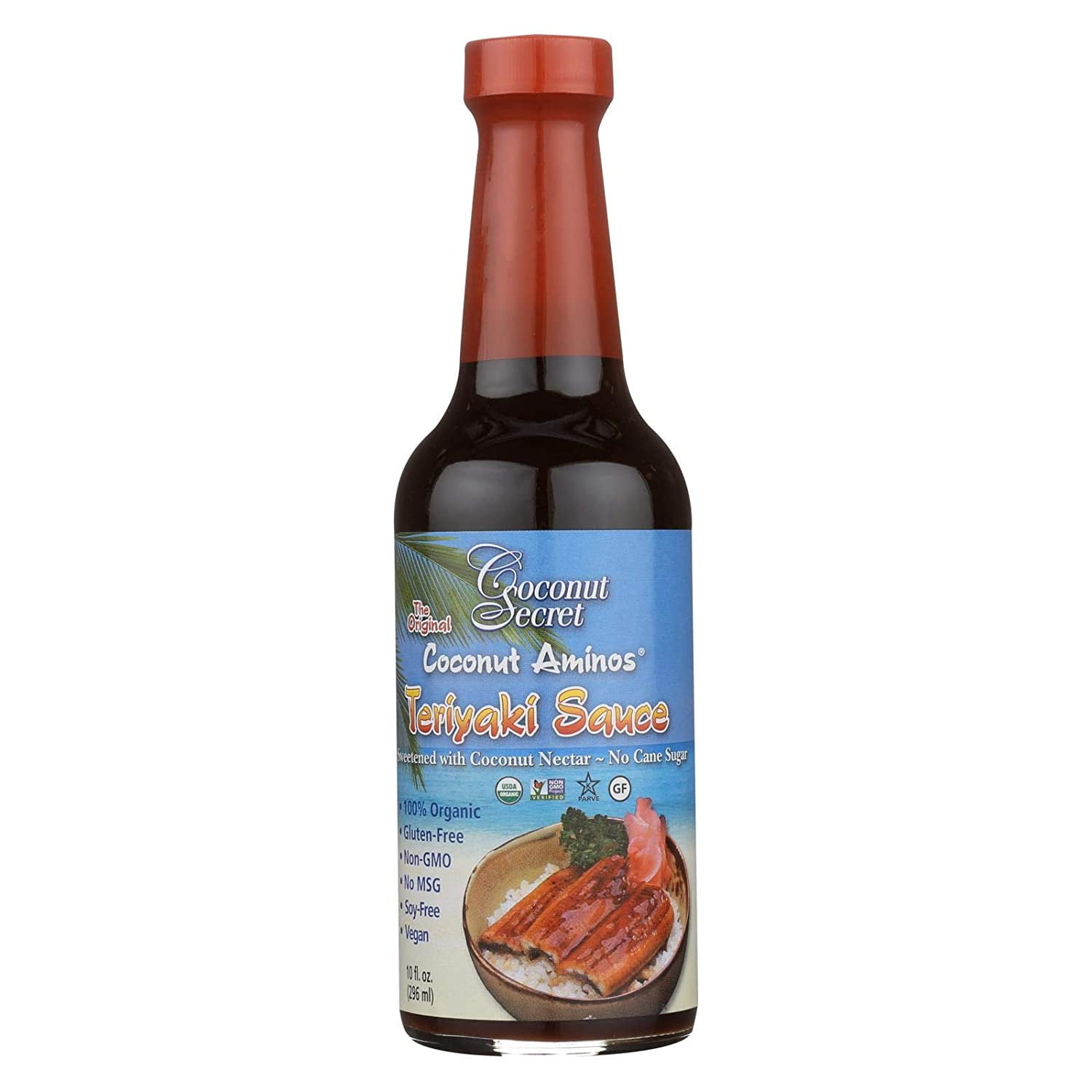 Coconut Secret Organic Teriyaki Aminos Seasoning Sauce, 10 Fluid Ounce