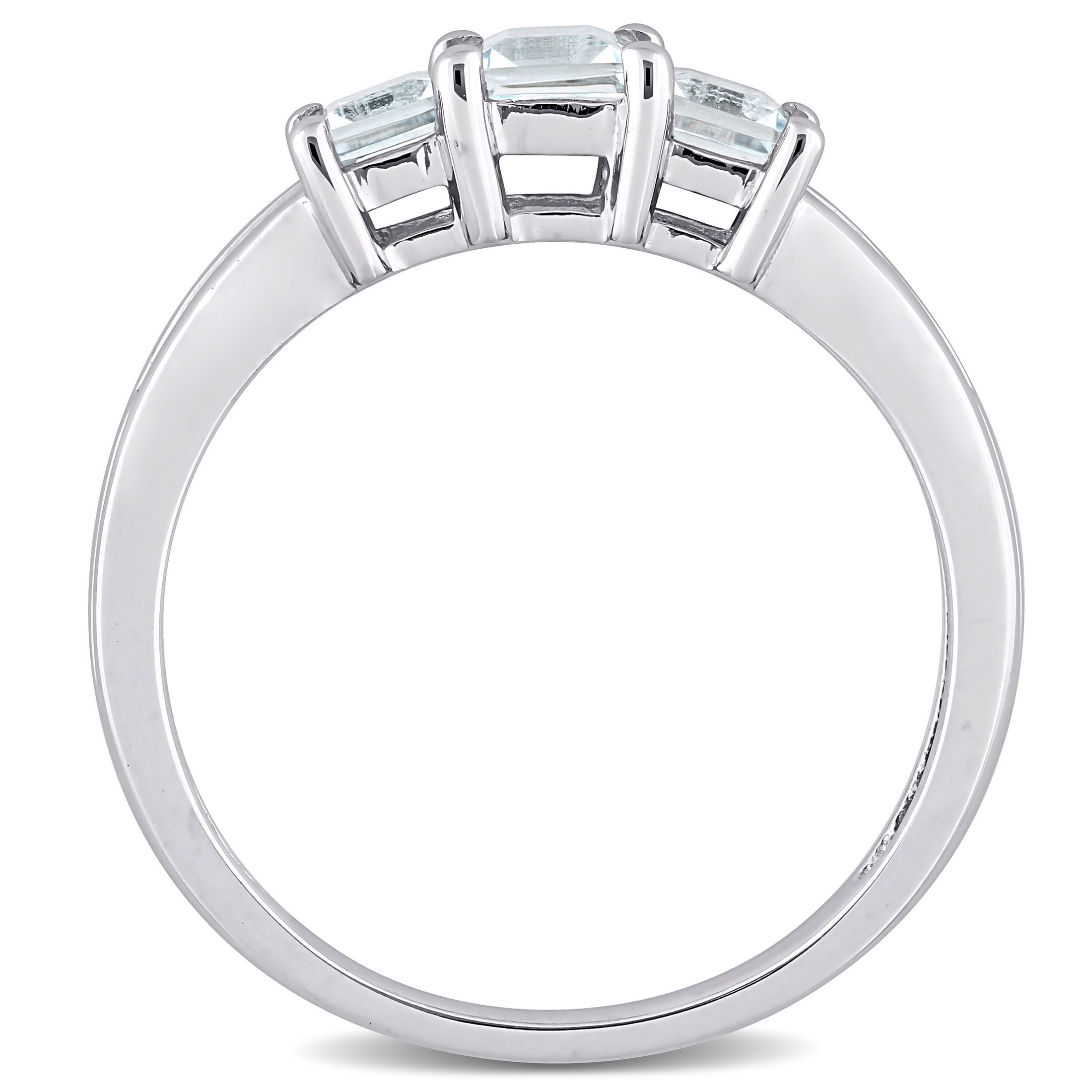 Everly Women's Aquamarine 10k White Gold Ring