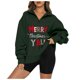 thumbnail image 1 of Sudaderas Navideñas de Cuello Redondo Para Mujer Otoño Invierno Casual Temperamento Moda Felpa Cálido Underlay Estampado Suéter Manga Larga Top Odeerbi ODB192505, 1 of 6
