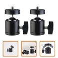 thumbnail image 4 of 2pcs Hot Shoe Mount Ring Light Mount 1/4 Inch Camera Mount Tripod Ball Head, 4 of 7