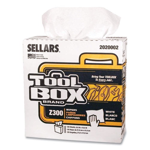 Z300 Pop-Up Wipers, 1-Ply, 8.5 x 16.5, White, 8/Carton | Bundle of 2