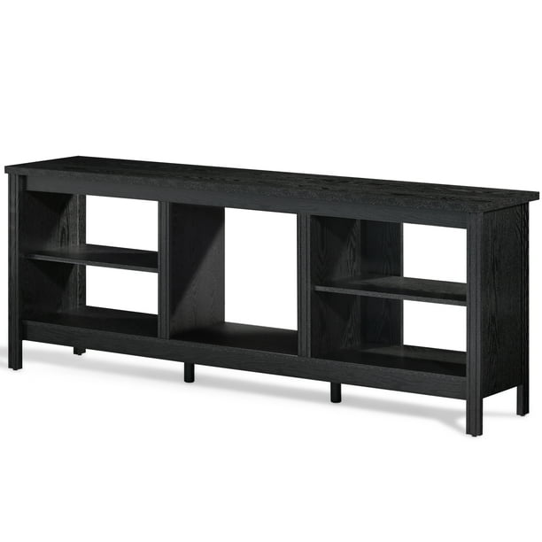 Wampat Farmhouse TV Stands for 75 inches Flat Screen, Wood Media