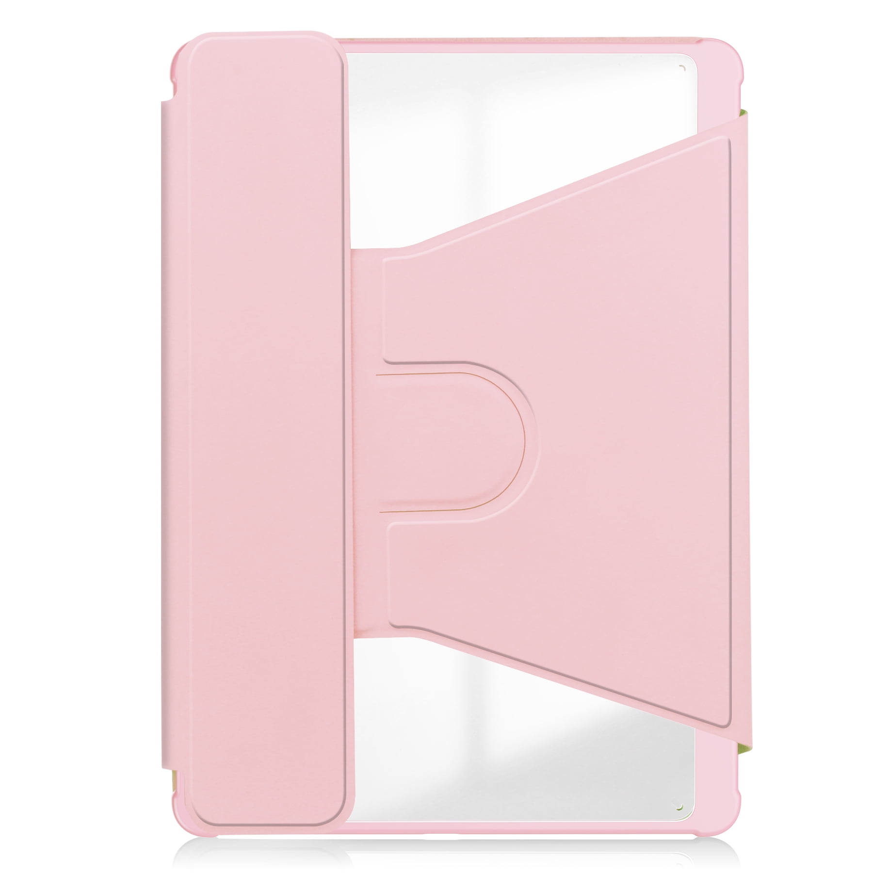TECH CIRCLE Tablet Case for Apple iPad Air 11" (2024), 360 Degree Rotating Stand /Auto Sleep Sake /Magnetic Closure /Pencil/Stylus Holder /Full Coverage Protection, PU Leather Folio Case, Pink