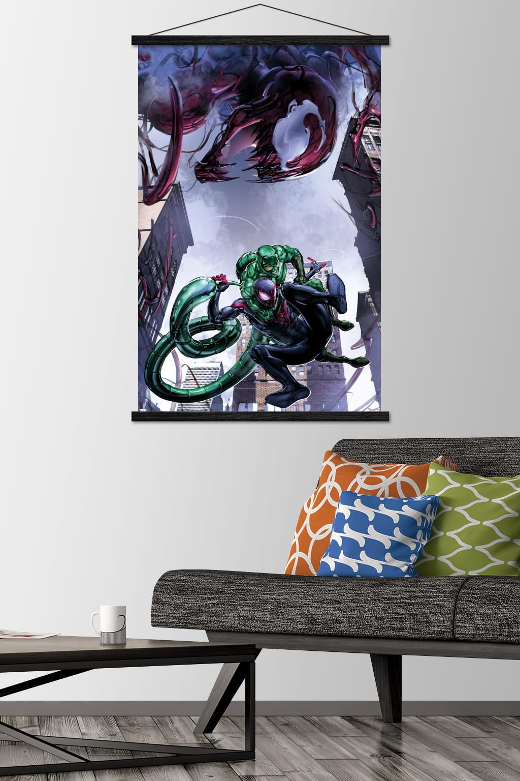 Marvel Comics - Spider-Man, Carnage, Scorpion - Absolute Carnage Miles Morales #1 Wall Poster with Wooden Magnetic Frame, 22.375" x 34"