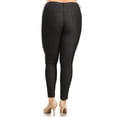 thumbnail image 3 of Women's Stretchy Slim Jeggings with 5 Pockets Cotton Blend, Black 2X-Large, 3 of 3