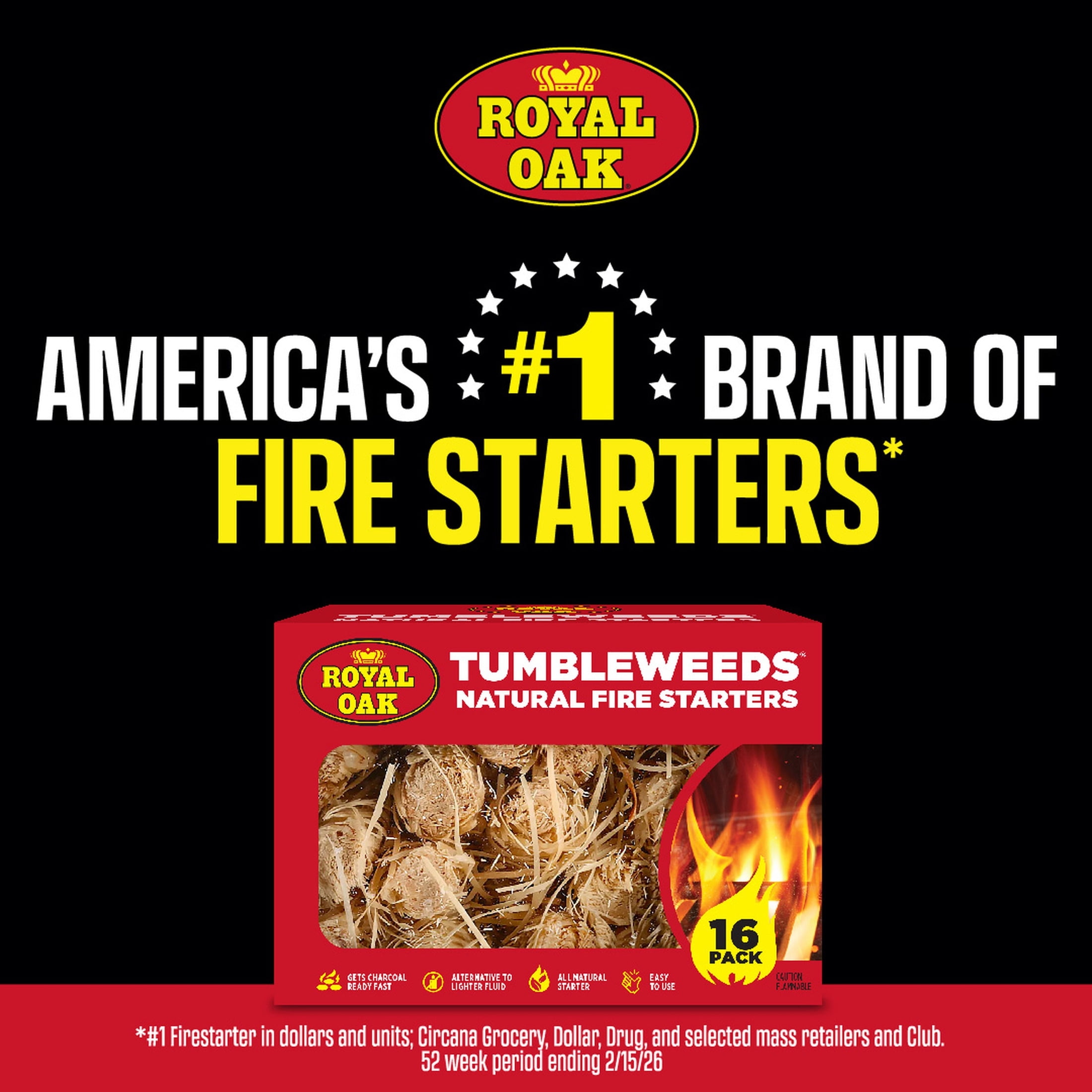 Royal Oak Tumbleweeds Natural Fire Starters, 16 Pack