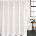 thumbnail image 3 of Farmhouse Beige White Striped Waterproof Fabric Shower Curtain,Modern Stripes Waterproof Fabric Shower Curtain for Bathroom Curtains Bathtubs Hotel Shower Curtains with 12 Hooks Standard 60x72, 3 of 8
