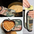 thumbnail image 5 of Yayeee Oven Mitts and Pot Holder Set of 4 Heat Resistant Kitchen Gloves Baking Hot Pad, Pink and Green Cat, 5 of 5