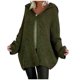 thumbnail image 2 of Pntutb Mujeres Casual Sólido Manga Larga Botón Con Capucha Cardigan Suéter Abrigo con bolsillos tops Flash Picks Pntutb Pntutb-5255, 2 of 8