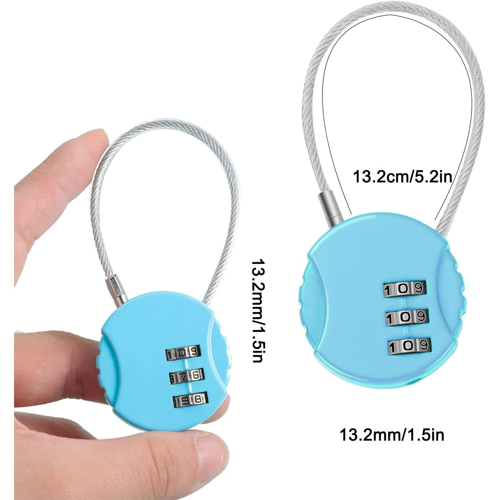 4 Pièces Cadenas à Combinaison, Petit Cadenas à Code Cable, Cadenas De Sécurité