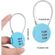thumbnail image 3 of Juego de 4 candados con código de 3 dígitos, candados para maleta de avión, candados con cable pequeño, candado con código para casillero, equipaje de viaje, maleta, casillero (4 colores), 3 of 5