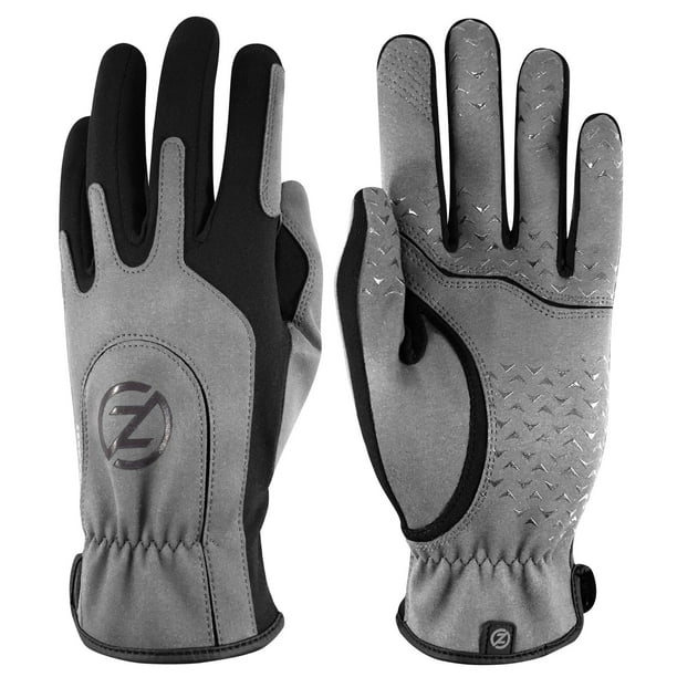 Guantes deportivos Zero Friction para hombre, ajuste universal, color gris