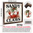 thumbnail image 3 of 1pc Rustic Coastal Sandy Claws Sign - Beach House Decor with Red Crab, Farmhouse Bathroom or Living Room Wall Art - No Electricity Needed, Easy Hang Installation - Housewarming Gift - 8x8 Inches,, 3 of 9