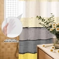 thumbnail image 2 of No Hook Shower Curtain with Built-in Rings - Farmhouse Rustic Wood Texture Washable Waterproof Fabric Bathroom Curtains for Hotel,Rentals, 60 X 72 Inch Long , Yellow Grey, 2 of 9
