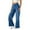 Blue, variant on High Waisted Pull On Wide Leg Jeans, Stretchy Baggy Soft Denim Pants with Pockets, Trendy Straight Leg, Women's