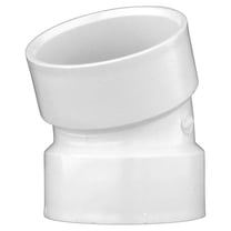 Genova 42619 3 in. Hub x 3 in. Dia. Charlotte Pipe Schedule 30 Hub PVC Elbow