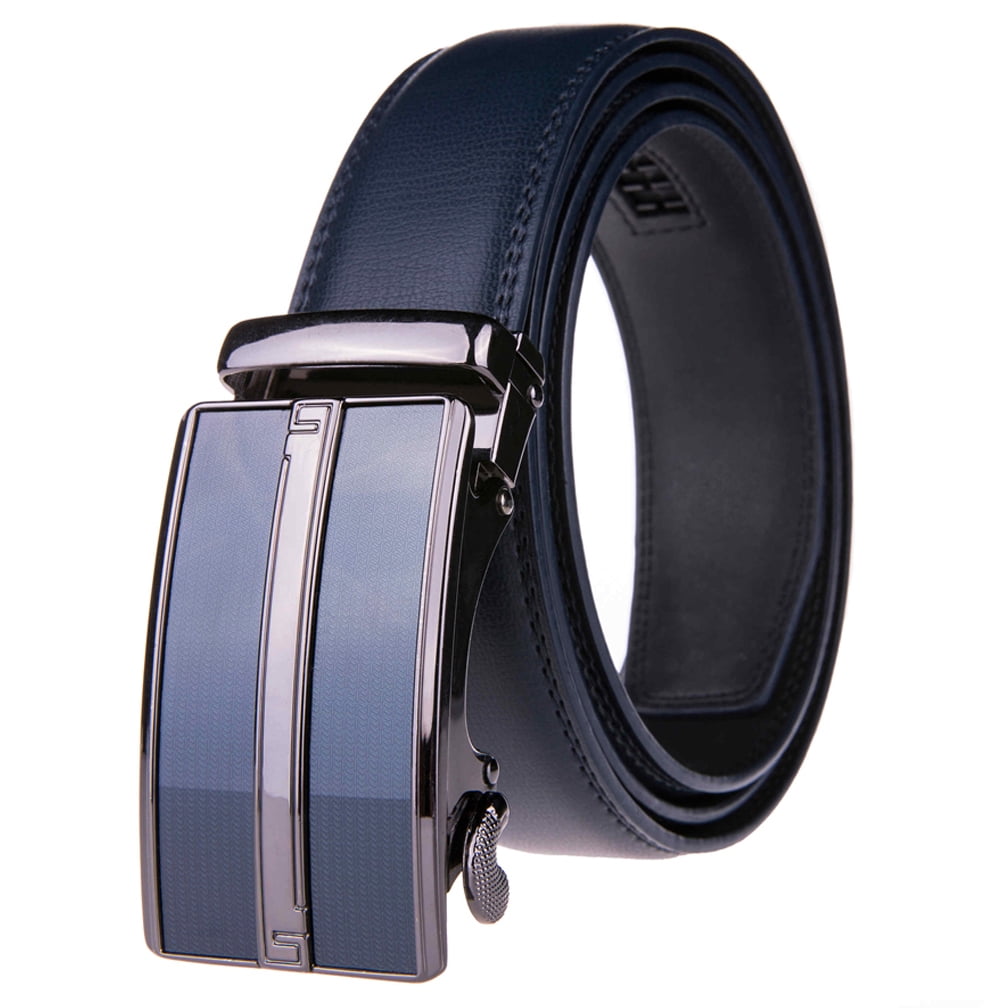 Braveman Men's Leather Automatic Buckle Ratchet Dress Belt